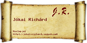 Jókai Richárd névjegykártya